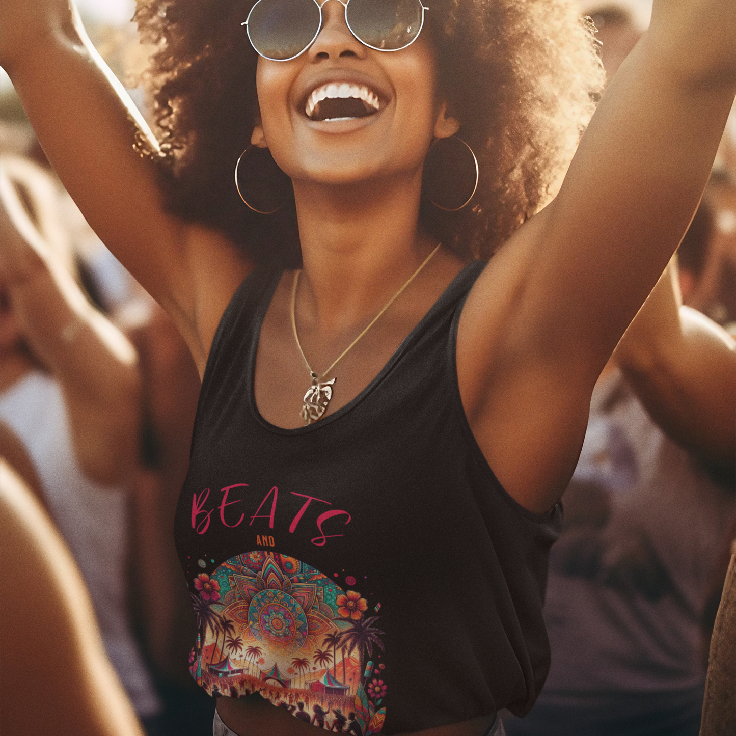 Festival Tank Casual Summer Top for Music Lovers Unique Music Vibes Tank Top for Festival Goers