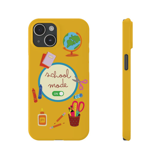 Yellow School Year Style Phone Case Positive Attitude Back To School Cover School Mode On Trendy School Supplies Protective Cover