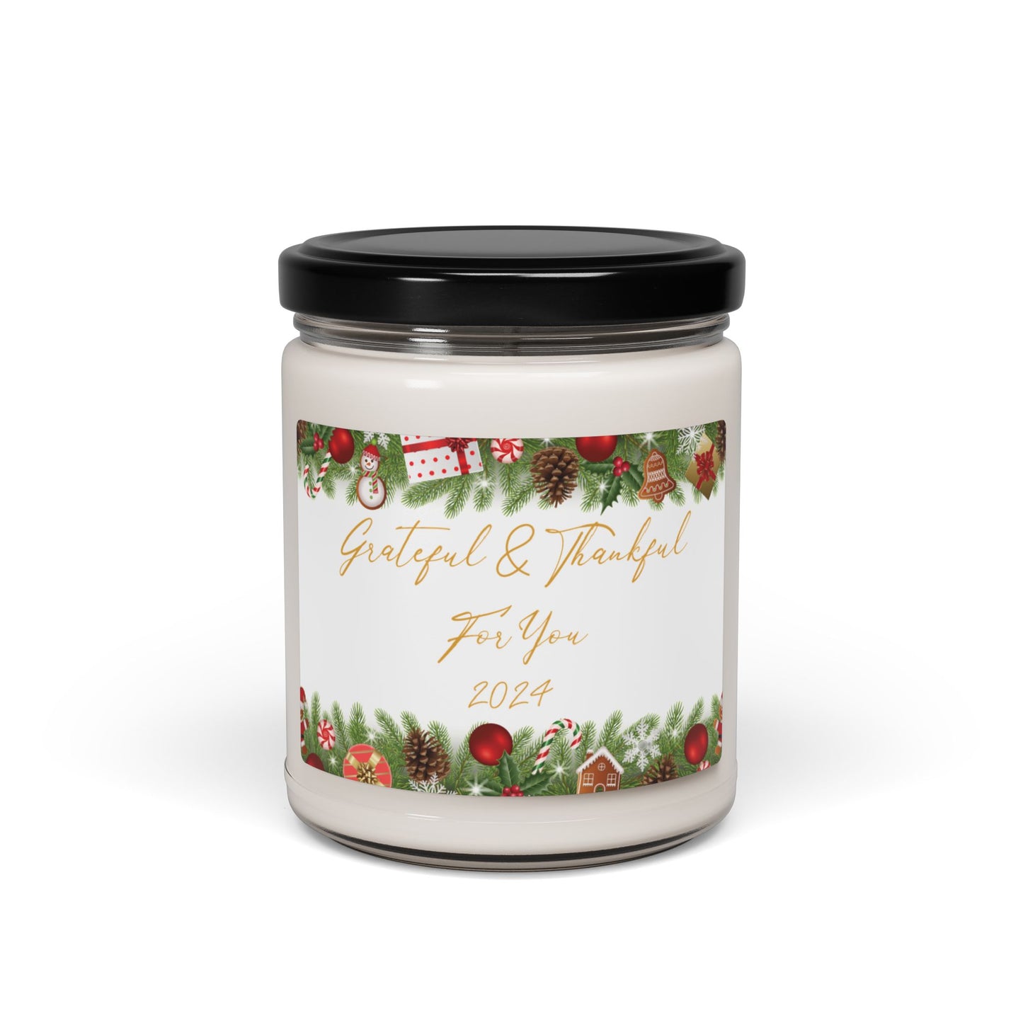 Christmas Thank You Holiday Gift for Service Providers Candle 2024 Seasonal Aromatic Holiday Appreciation 9oz eco-Friendly Candle