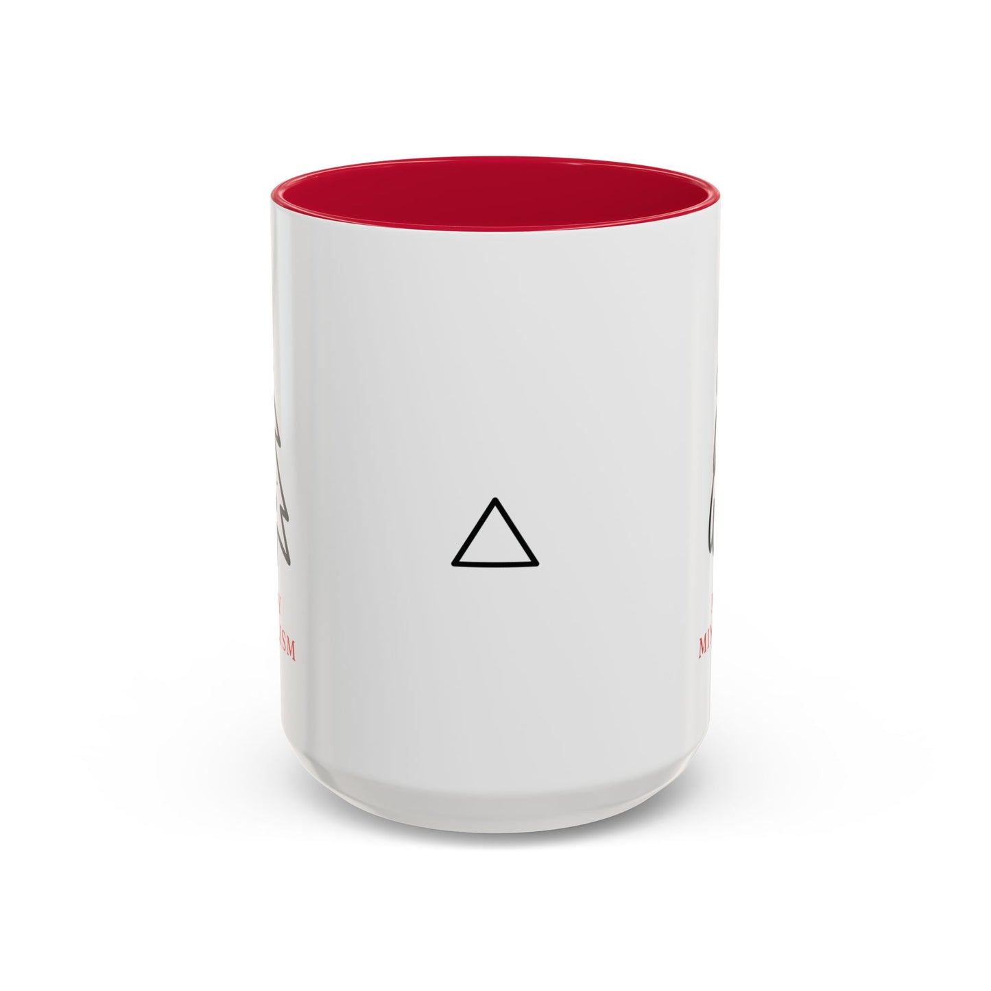 Merry Minimalism Whimsical Tree 15 oz Red Accent Mug | Modern Christmas Tree Coffee Cup