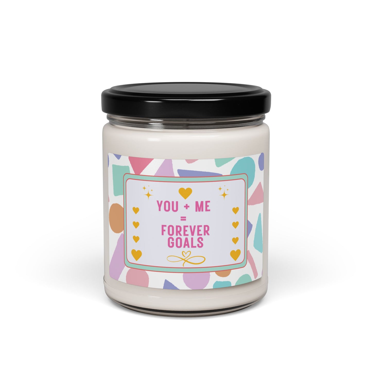 Playful Romantic Valentine's Day Gift Candle 9oz Scented Aromatic V-Day Love-Themed Candle For Couples Gift Idea Forever Goals Design for Lovers