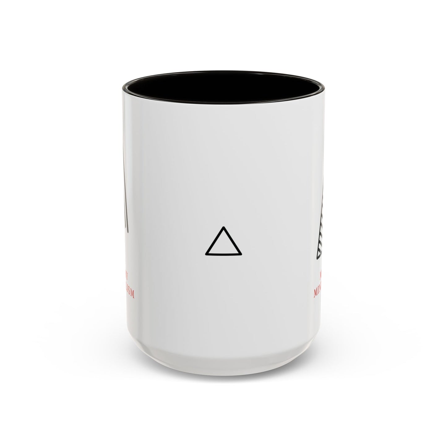 Merry Minimalism Geometric Tree 15 oz Red Accent Mug | Modern Christmas Tree Coffee Cup