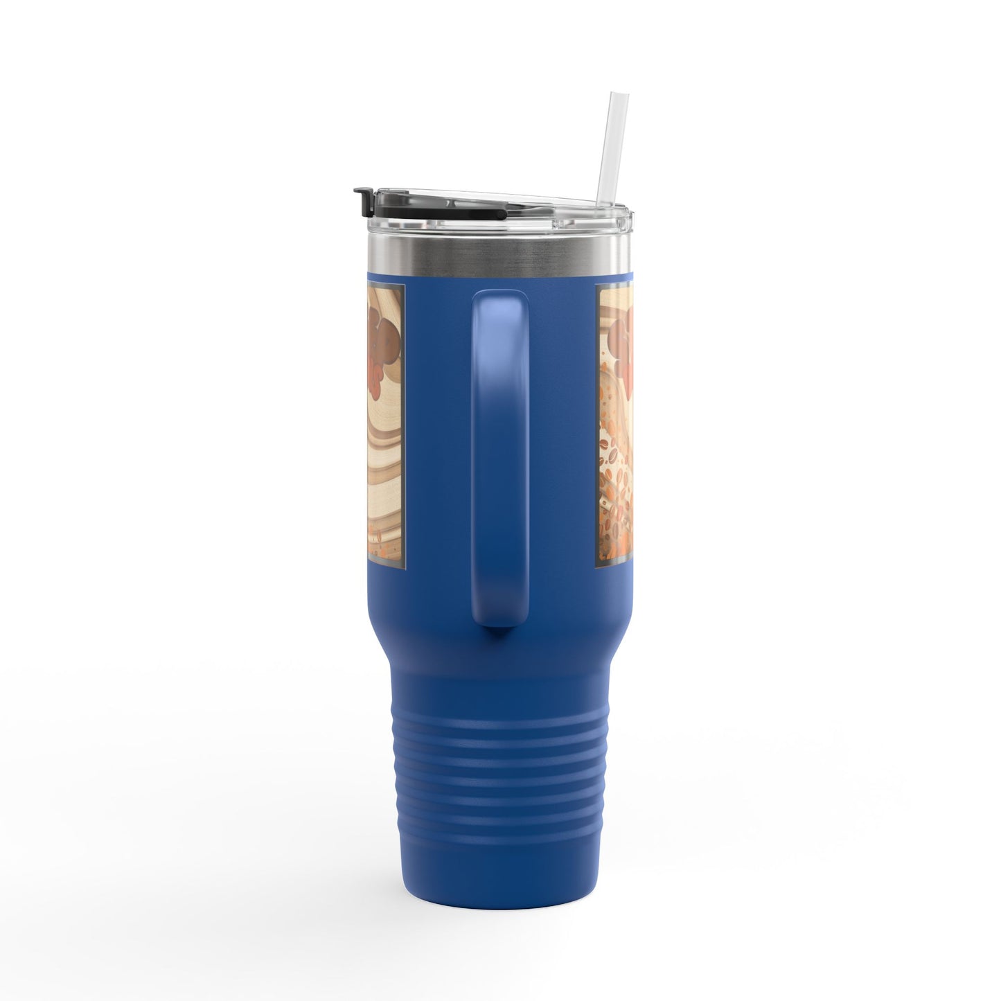 Copy of Copy of Christmas 40oz Insulated Travel Mug With Handle Double Wall Holiday Hot and Cold Teal Mug Coffee Lover Unique Red Tree Gift