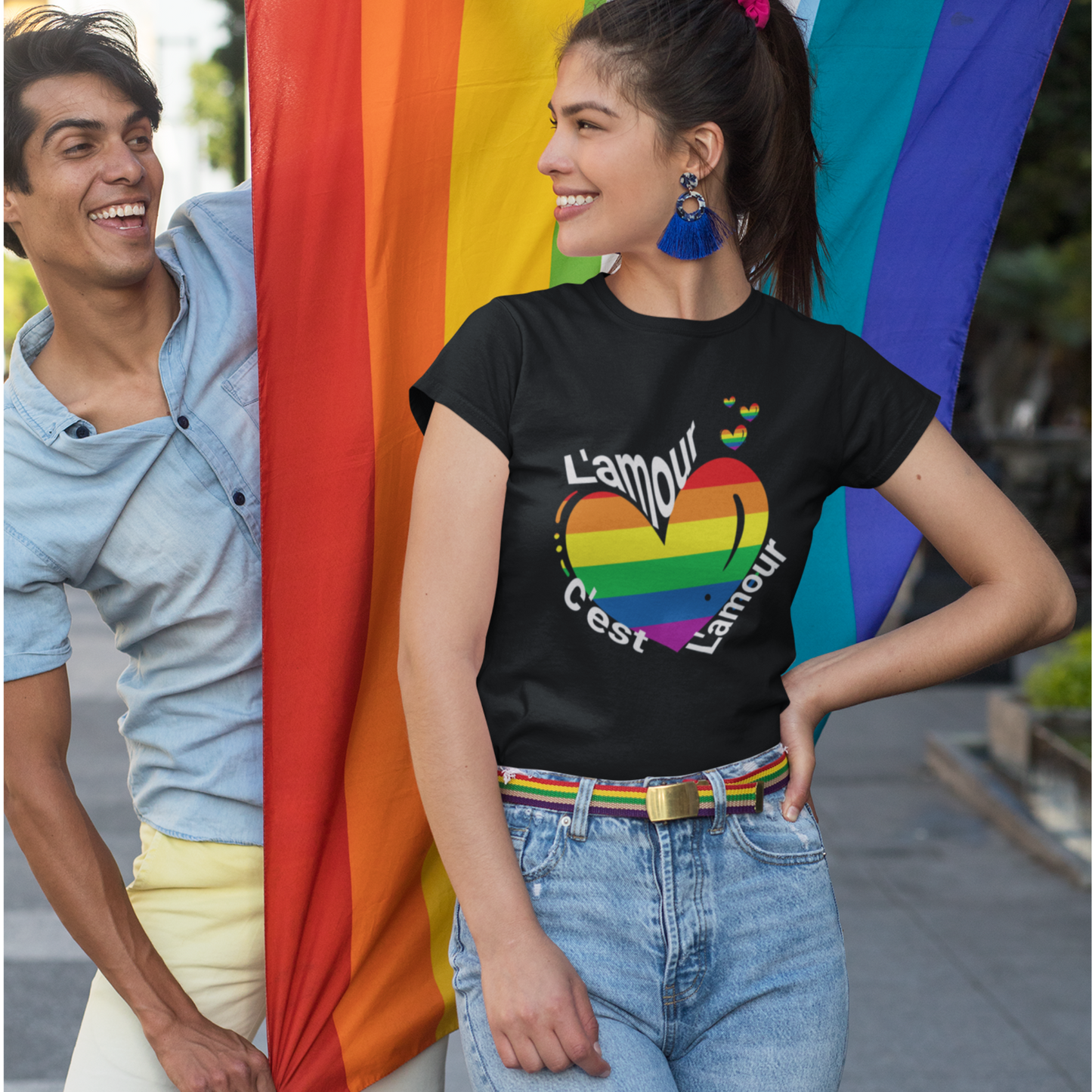 PRIDE Month Rainbow T-Shirt for LGBTQ Pride Celebration Love and Inclusivity Support Tee