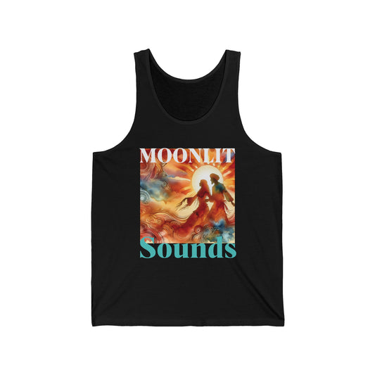 Festival T-Shirt Moonlit Sounds Bohemian Tank Top for Music Festivals Desert Twilight Music Lovers