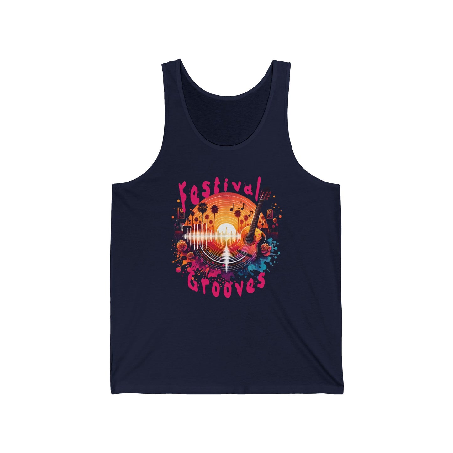 Festival Grooves Tank Top Bohemian Desert Music Festival Tee for Music Lovers Concerts and Festival Vibes