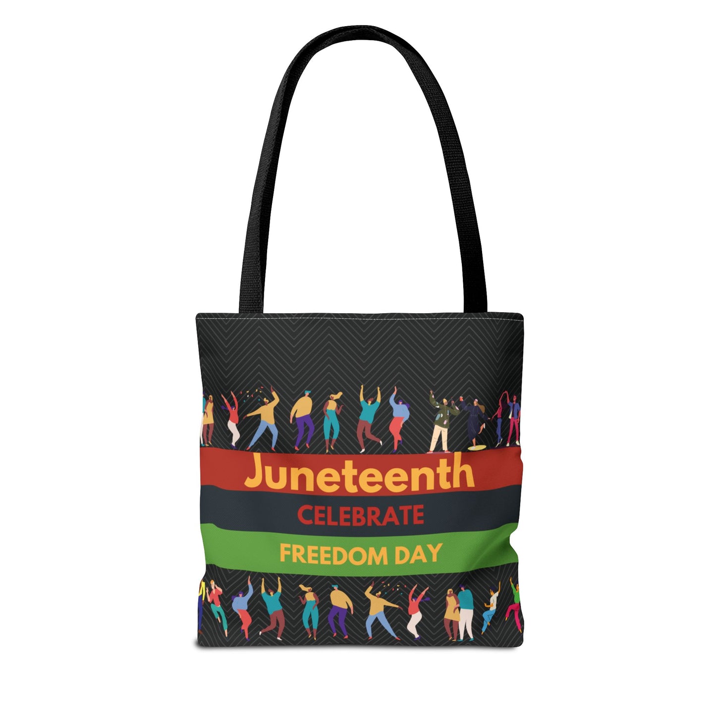 Juneteenth Tote Black History Gift Cultural Pride Afrocentric Celebration Bag Parade-Ready Dancing Figures Artwork Festival Tote Large Storage Bag