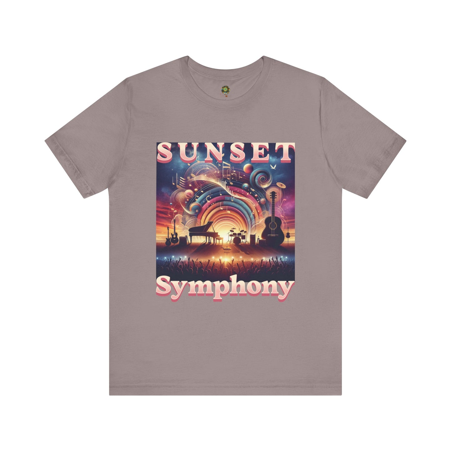 Bohemian Festival T-Shirt Sunset Symphony Desert Music Tee for Music Festivals, Concerts, and Music Lovers