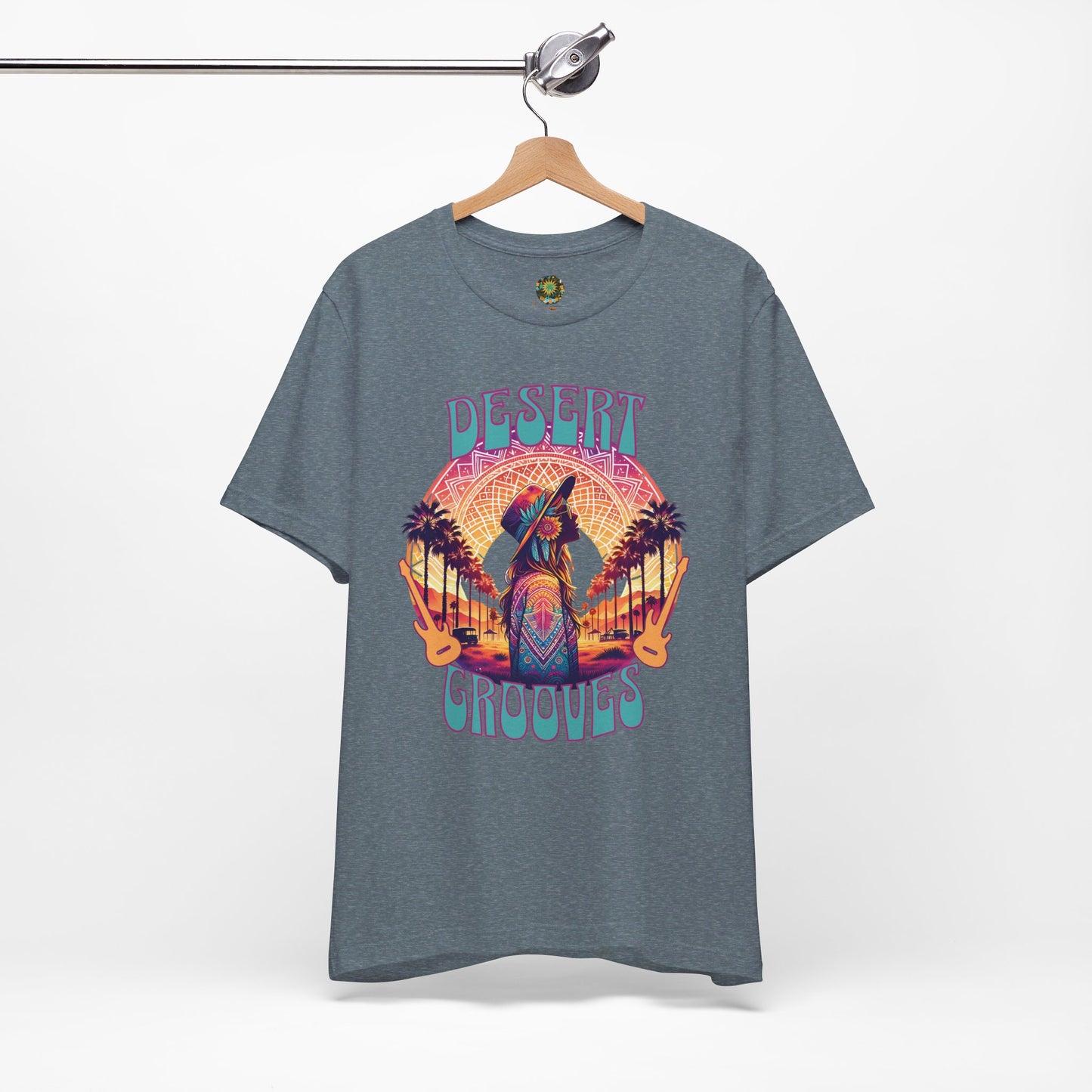 Bohemian T-Shirt Desert Grooves Festive Tee for Festival-Goers Music Festivals Boho Style Music Lovers