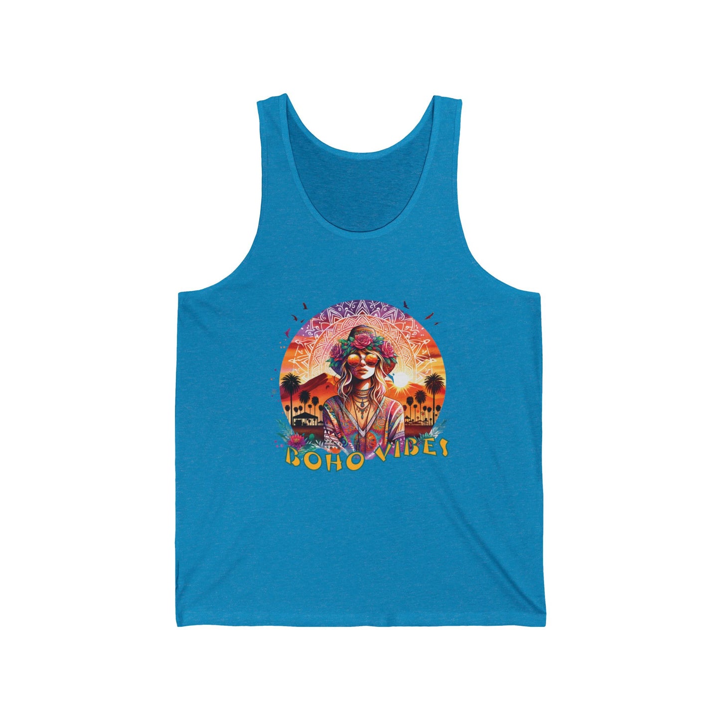 Boho Vibes Tank Top Festival Ready Bohemian Style for Music Lovers and Festival-Goers Tank Adventure Wear