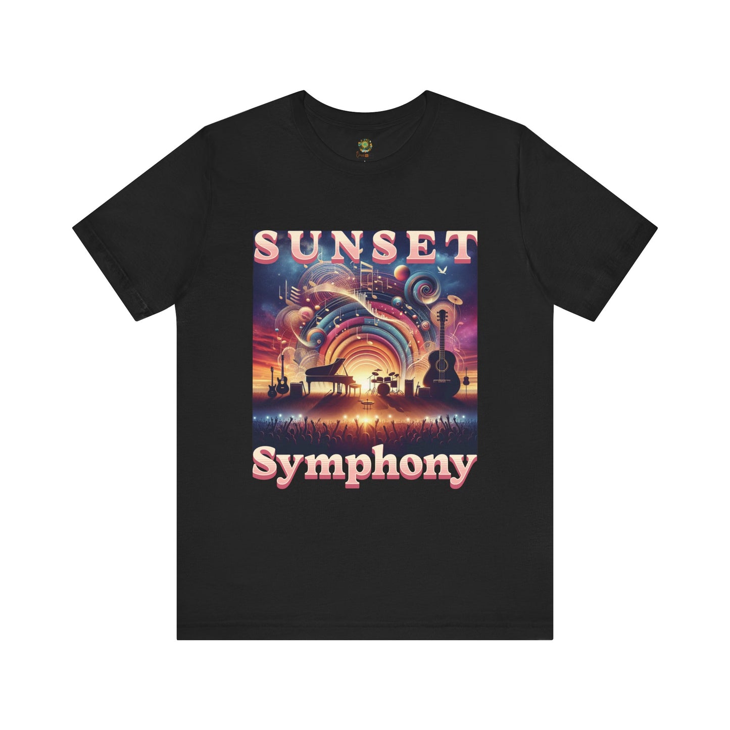 Bohemian Festival T-Shirt Sunset Symphony Desert Music Tee for Music Festivals, Concerts, and Music Lovers