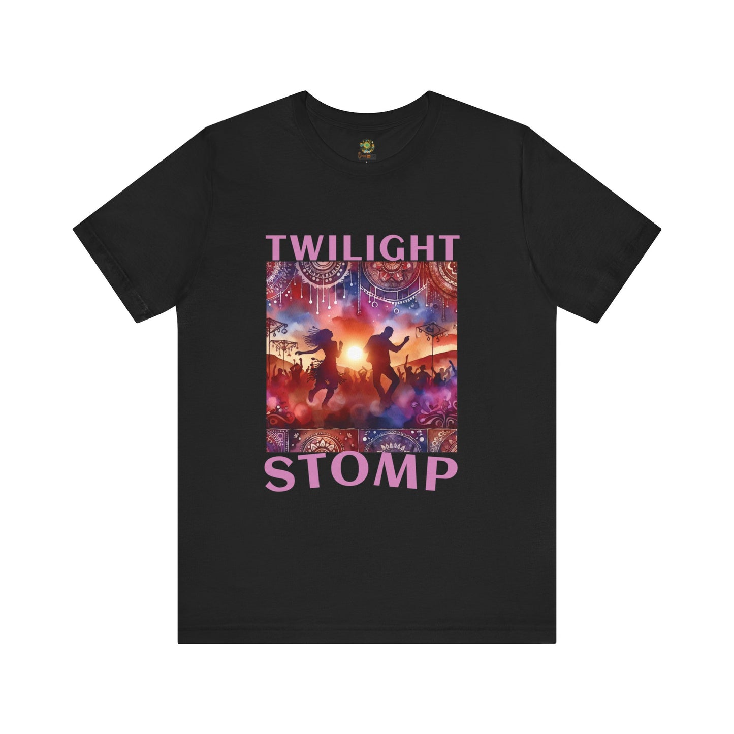 Trendy Boho Festival T-Shirt Trendy Twilight Stomp Top for Music Lovers Dancing Couple Tee for Festival-Goers