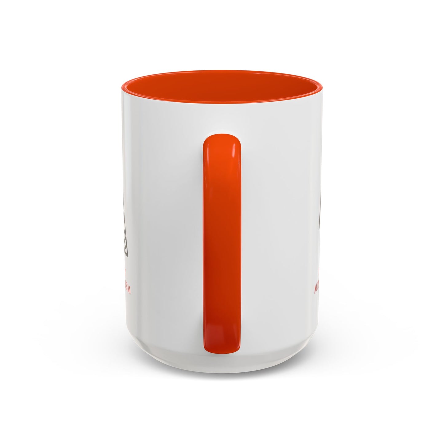 Merry Minimalism Geometric Tree 15 oz Red Accent Mug | Modern Christmas Tree Coffee Cup
