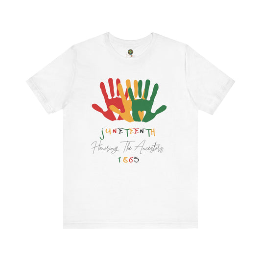 Honoring the Ancestors 1865 Freedom Day Shirt Bold Graphic Heritage Afrocentric Tee Black History Youthful Heritage Fashion Freedom T-Shirt