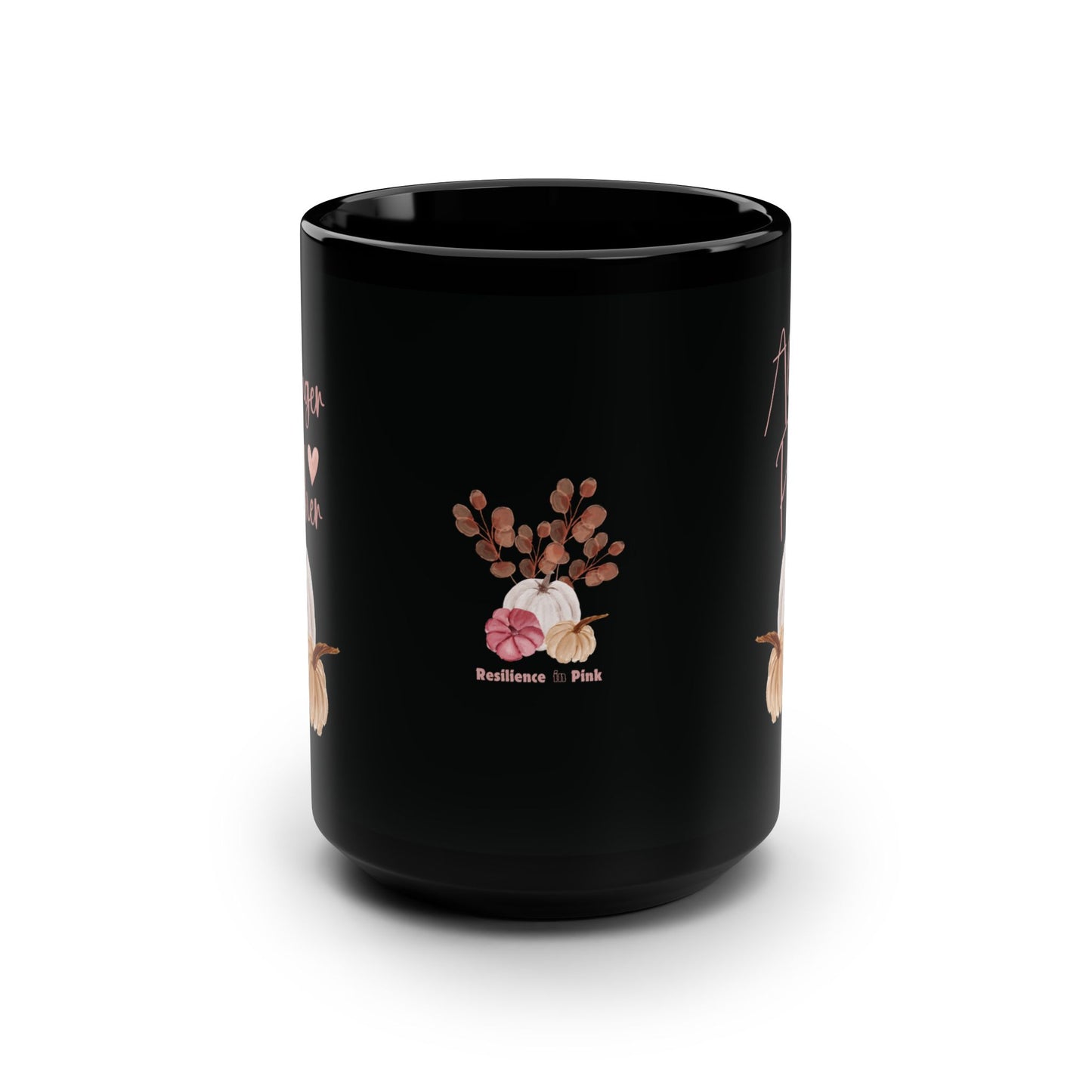 Stronger Together Breast Cancer Awareness Supportive Gift Mug for Cancer Survivors Positive Message Empowerment Black Mug for Women