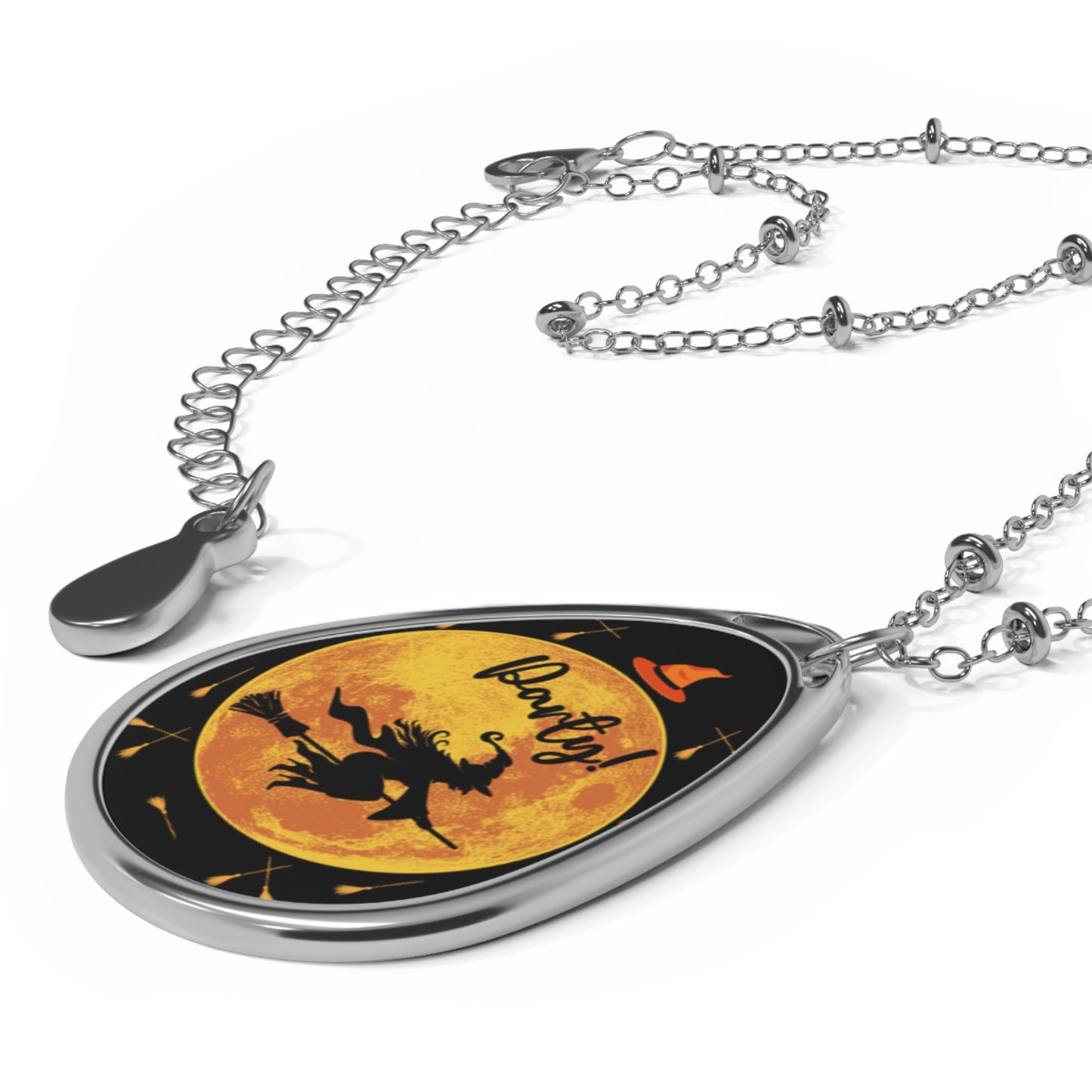 Halloween Jewelry Mystical Witch Necklace Broomstick Mystical Fashion Chain