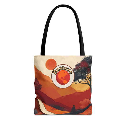 Eco-Friendly Earth Day Reusable Nature Tote Sustainable Planet Protector Lifestyle Gift High Quality Tote Bag Restore The Earth Message