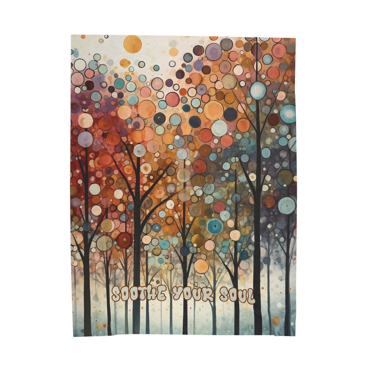 Soothe Your Soul Velveteen Plush Blanket | Cozy Nature-Inspired Comfort Throw