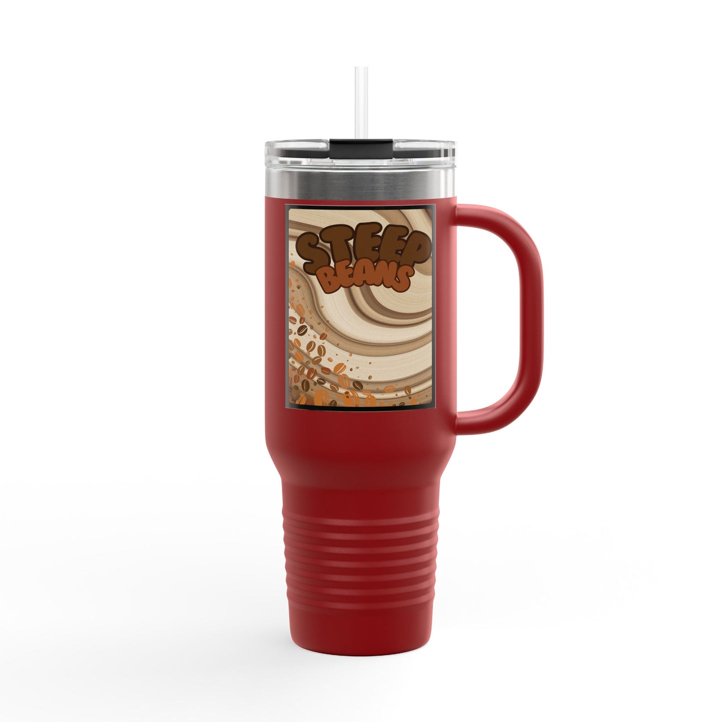 Copy of Copy of Christmas 40oz Insulated Travel Mug With Handle Double Wall Holiday Hot and Cold Teal Mug Coffee Lover Unique Red Tree Gift