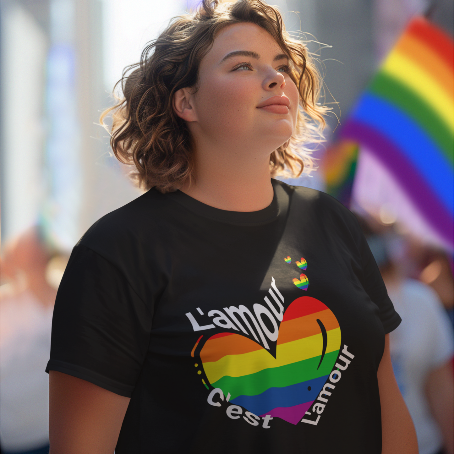 PRIDE Month Rainbow T-Shirt for LGBTQ Pride Celebration Love and Inclusivity Support Tee