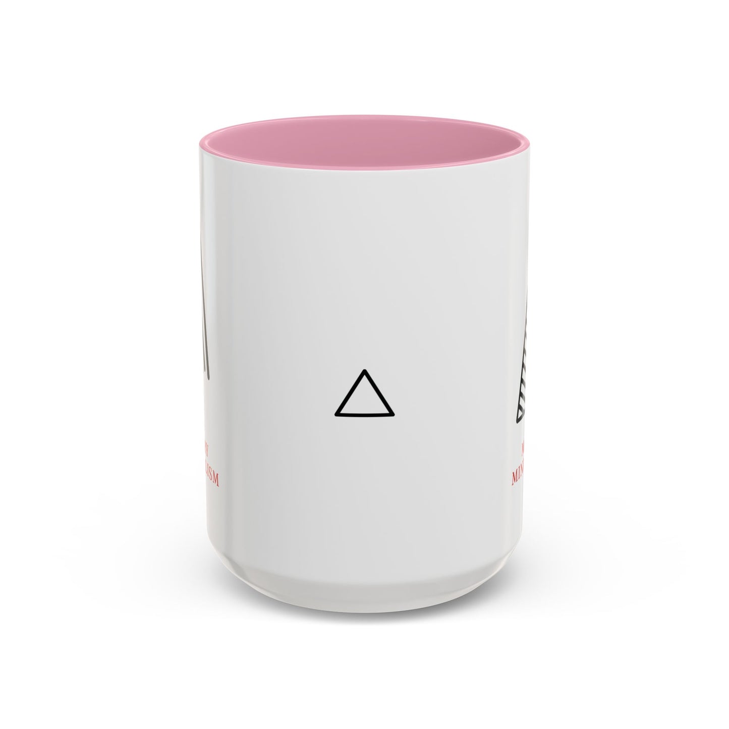 Merry Minimalism Geometric Tree 15 oz Red Accent Mug | Modern Christmas Tree Coffee Cup