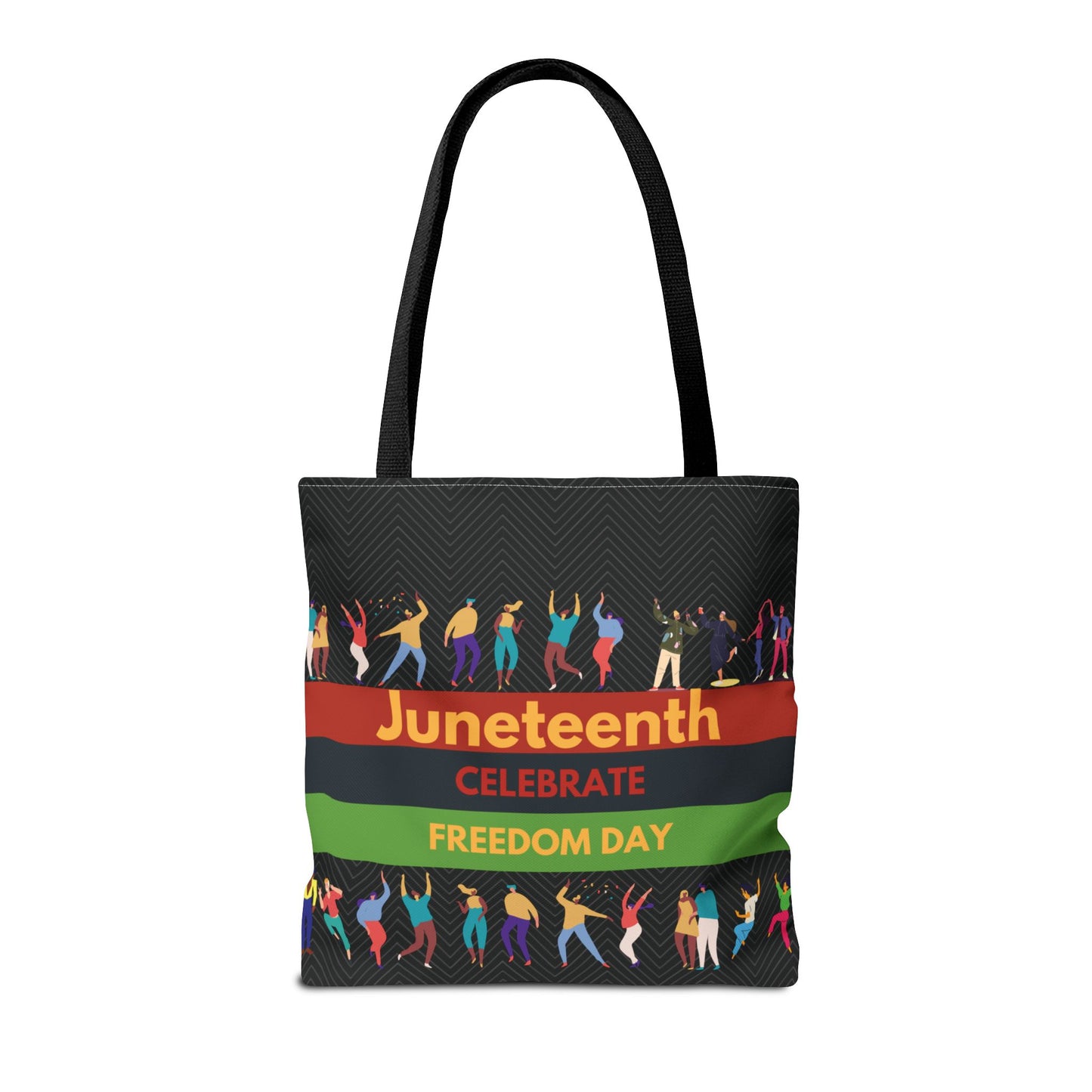 Juneteenth Tote Black History Gift Cultural Pride Afrocentric Celebration Bag Parade-Ready Dancing Figures Artwork Festival Tote Large Storage Bag