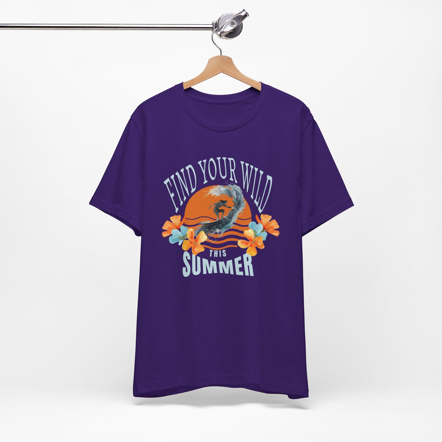 Surfer Tee Tropical Flowers and Sunset Beach Fashion Shirt for Surfing Enthusiasts and Ocean Lovers Summer Vibes Beachwear