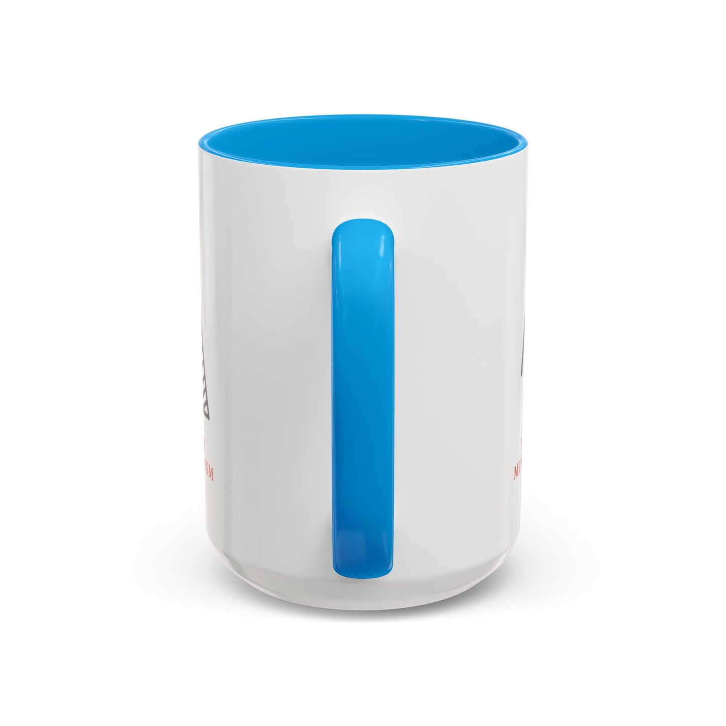 Merry Minimalism Geometric Tree 15 oz Red Accent Mug | Modern Christmas Tree Coffee Cup