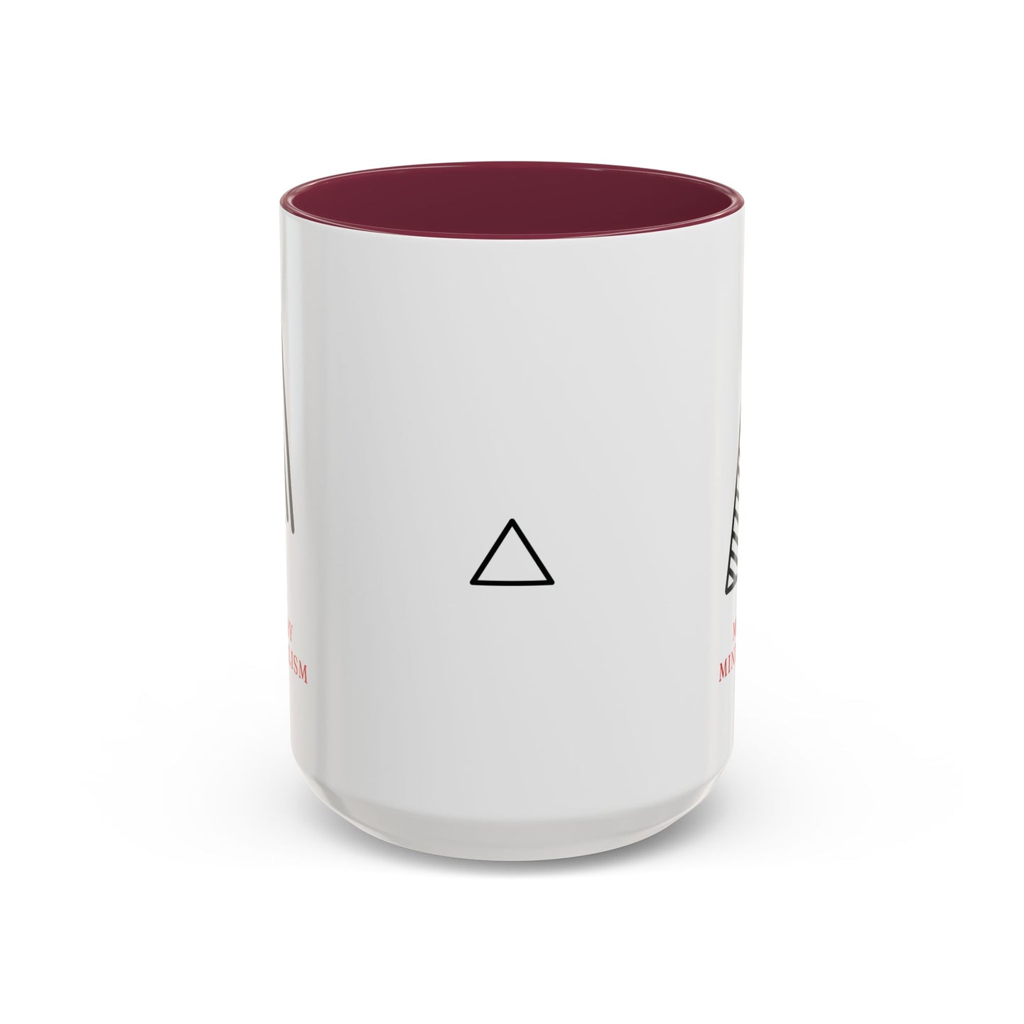 Merry Minimalism Geometric Tree 15 oz Red Accent Mug | Modern Christmas Tree Coffee Cup