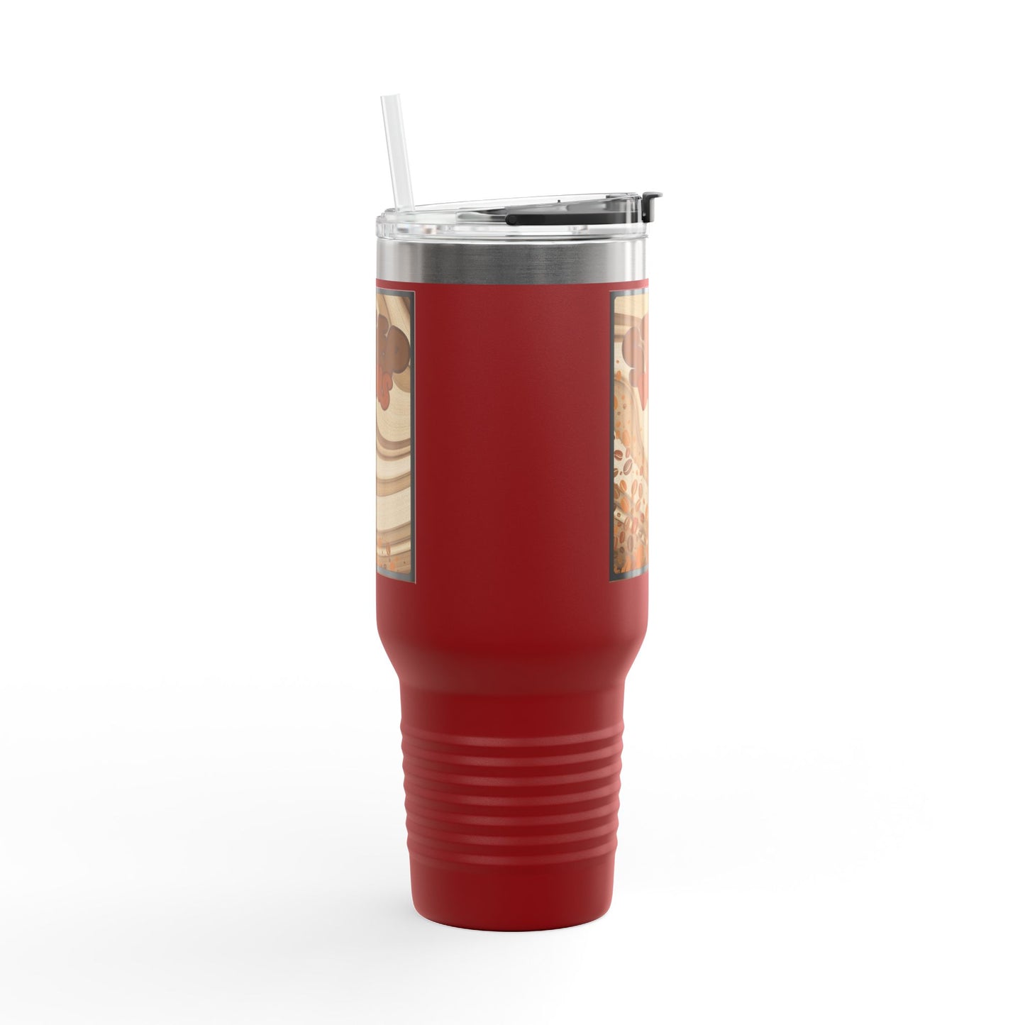 Copy of Copy of Christmas 40oz Insulated Travel Mug With Handle Double Wall Holiday Hot and Cold Teal Mug Coffee Lover Unique Red Tree Gift