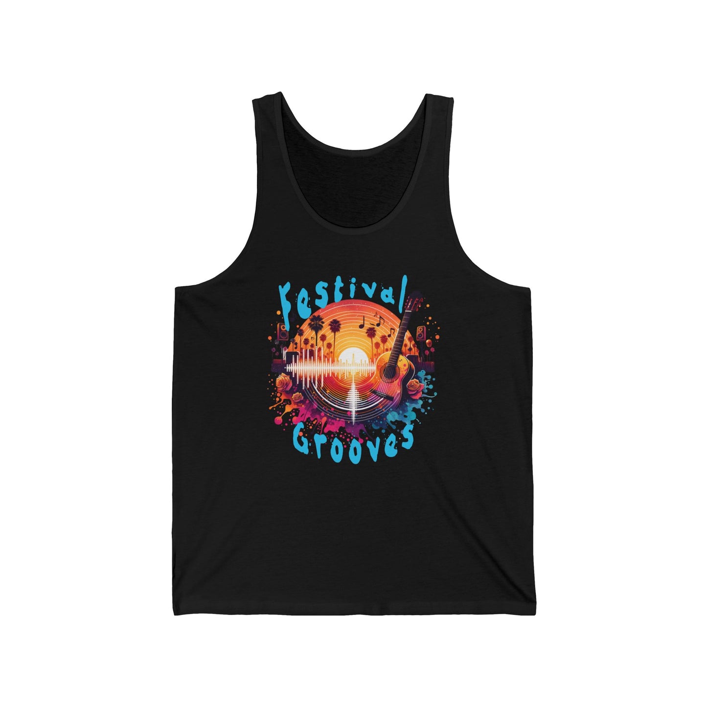 Festival Grooves Tank Top Bohemian Desert Music Festival Tee for Music Lovers Concerts and Festival Vibes