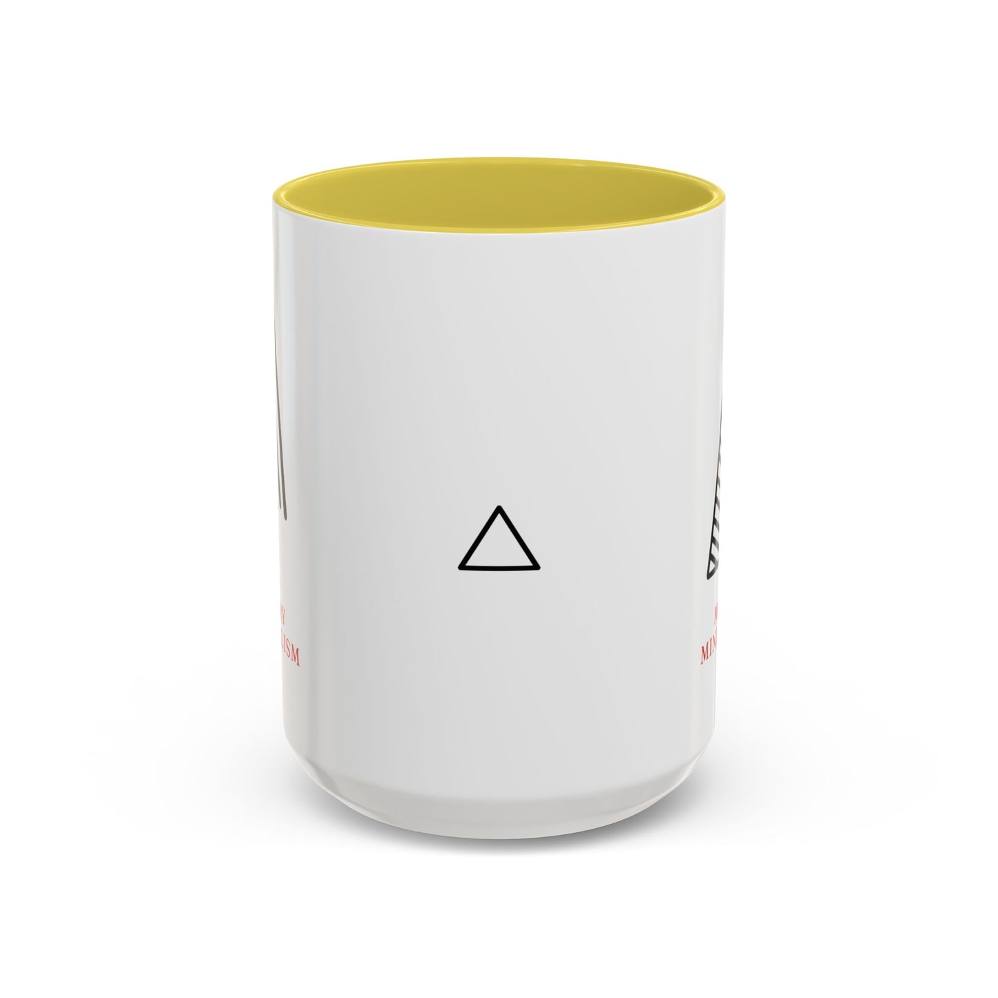 Merry Minimalism Geometric Tree 15 oz Red Accent Mug | Modern Christmas Tree Coffee Cup