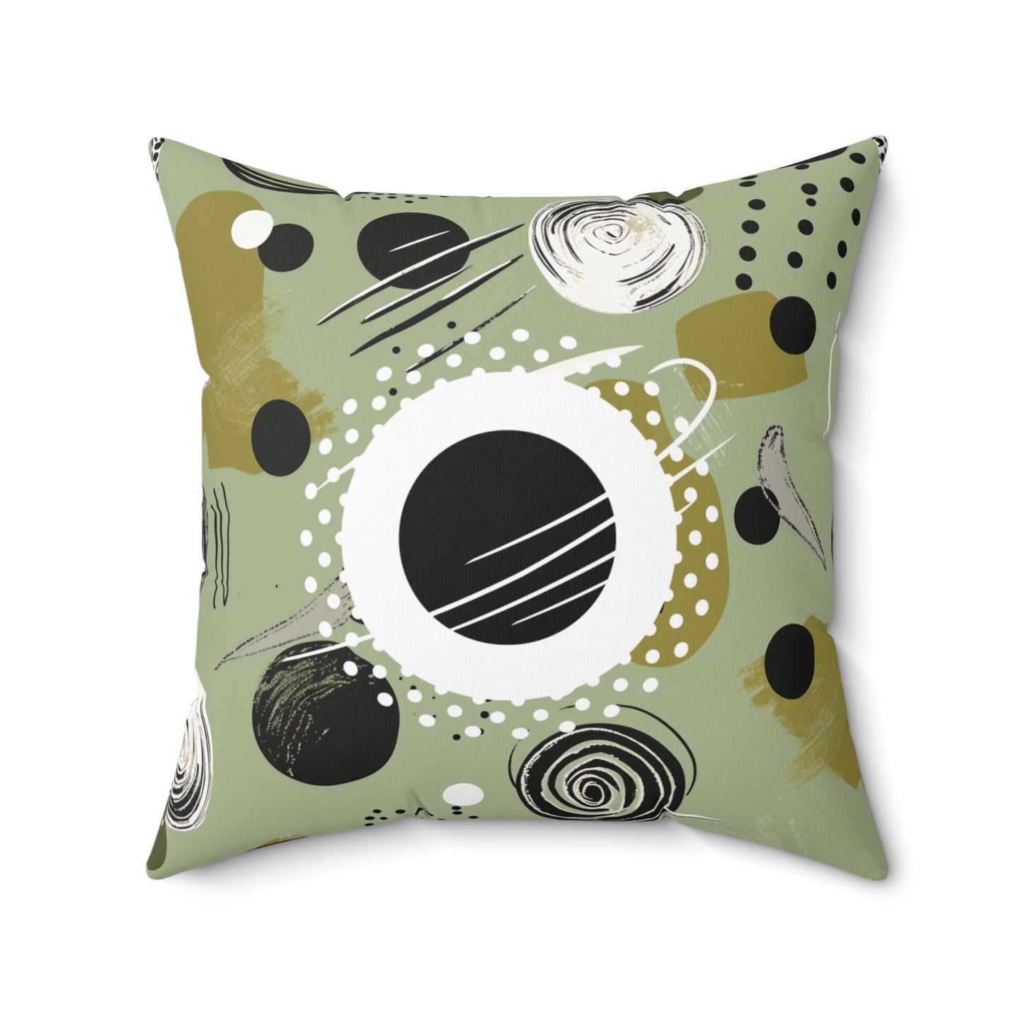 Contemporary Abstract Shapes Pillow Modern Home Design Green Living Room Decor Stylish Home Accent Festive Home Decor Hostess Gift