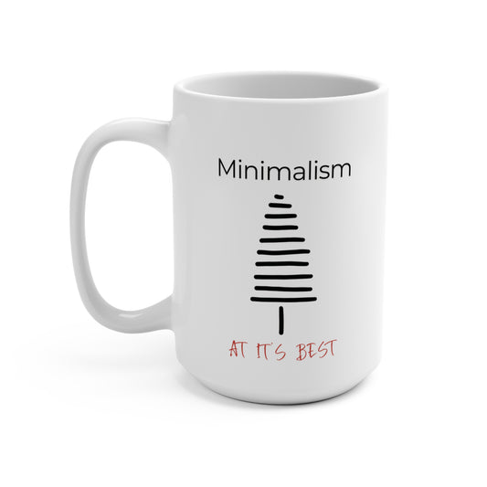 Christmas Minimalism Black and Red Holiday Mug Trendy Simple Seasonal Mug Festive Understated Modern Design Mug Gift