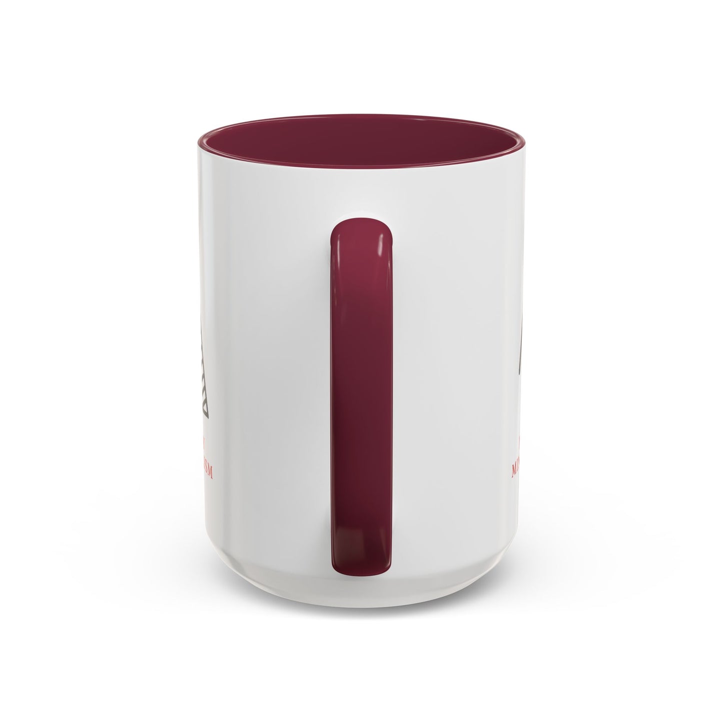 Merry Minimalism Geometric Tree 15 oz Red Accent Mug | Modern Christmas Tree Coffee Cup