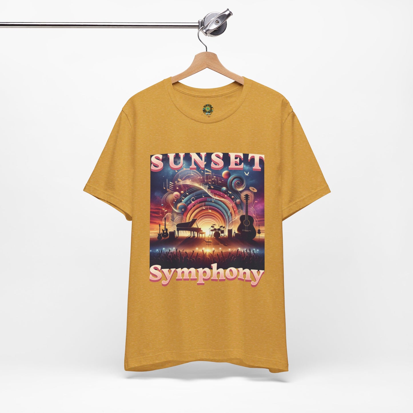 Bohemian Festival T-Shirt Sunset Symphony Desert Music Tee for Music Festivals, Concerts, and Music Lovers