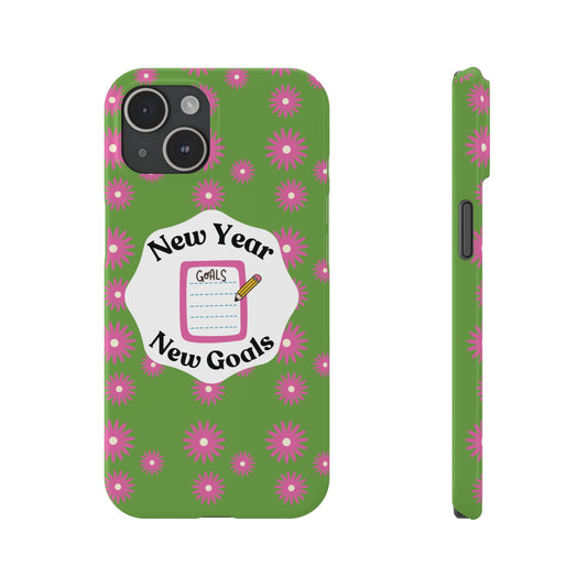 Trendy School Supplies iPhone Cover Back To School Green School Year Style Phone Accessory Positive Attitude Goals Reminder