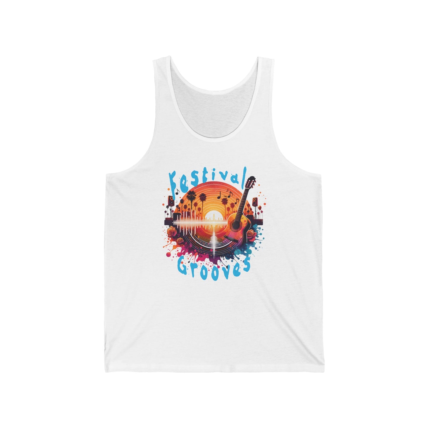 Festival Grooves Tank Top Bohemian Desert Music Festival Tee for Music Lovers Concerts and Festival Vibes