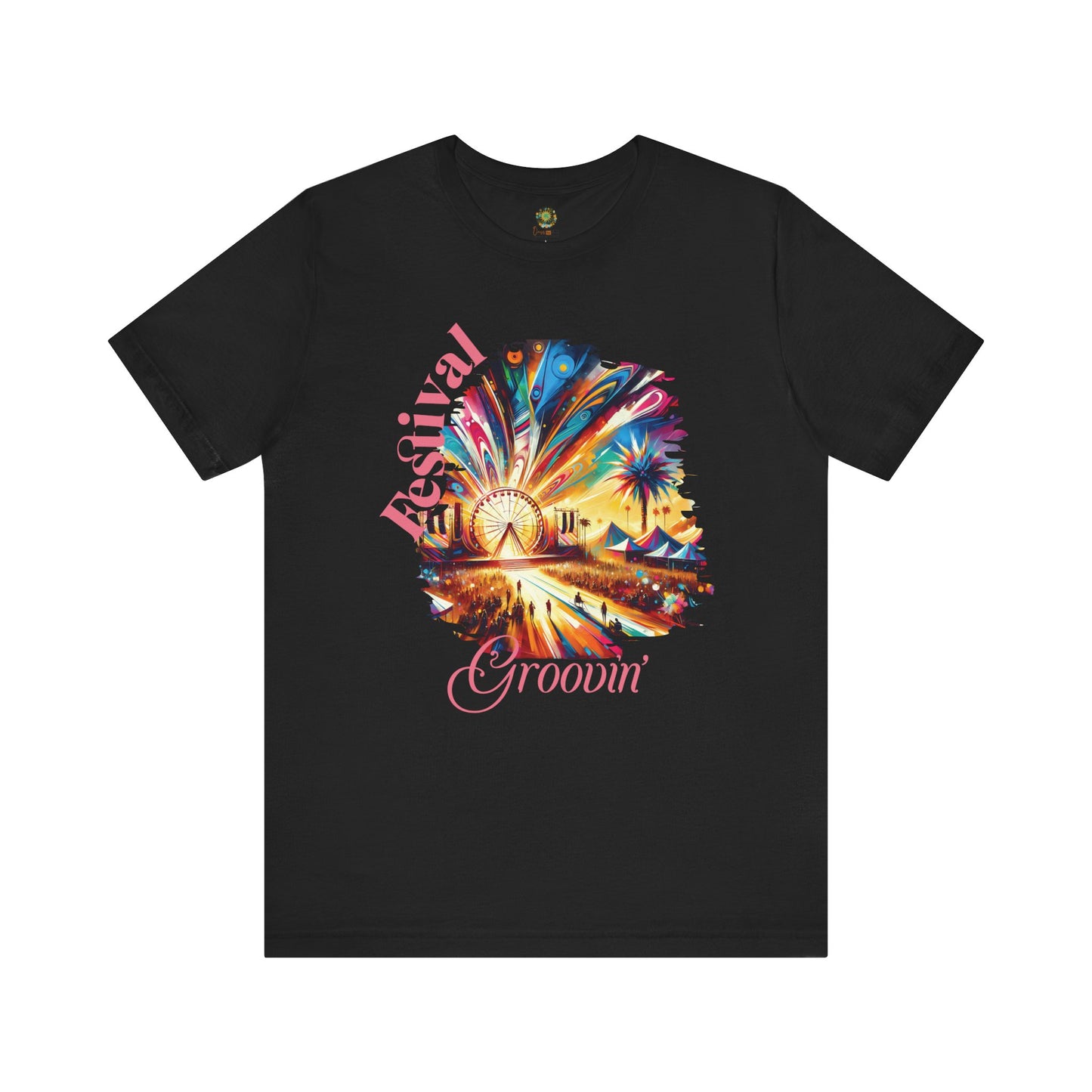 Festival Groovin T-Shirt Bohemian Music Festival Tee Desert Sunset Vibes for Music Lovers and Festival Goers