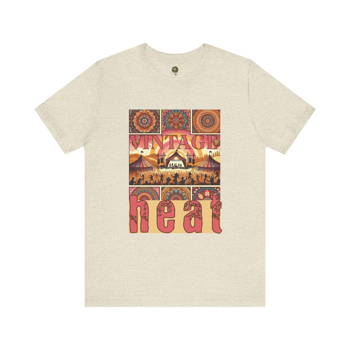 Vintage Heat T-Shirt Bohemian Desert Music Festival Tee for Festival-Goers Music Lovers