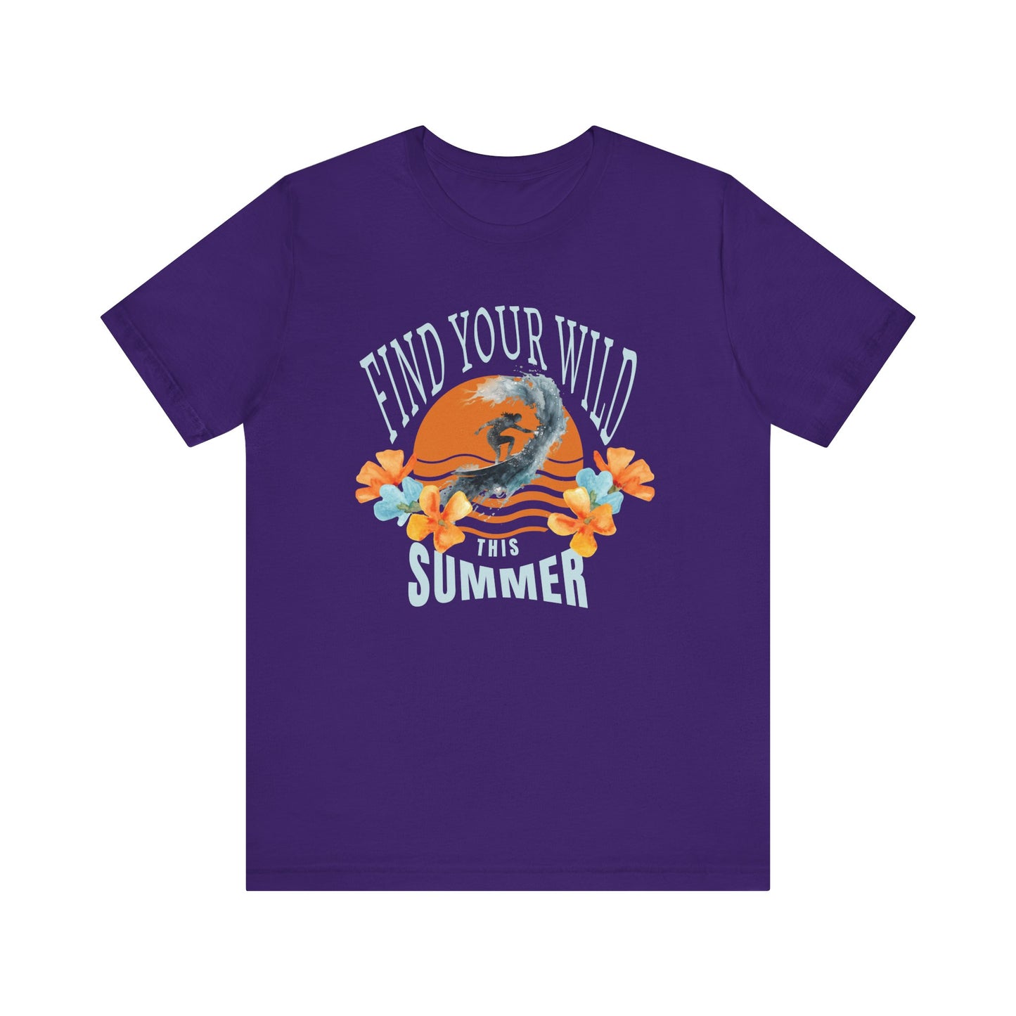 Surfer Tee Tropical Flowers and Sunset Beach Fashion Shirt for Surfing Enthusiasts and Ocean Lovers Summer Vibes Beachwear