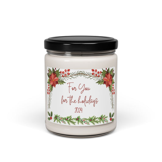 Elegant Christmas Design Holiday Season Candle Of Friendship Giftable Floral Holiday Aromatic 9oz Eco-Friendly Candle