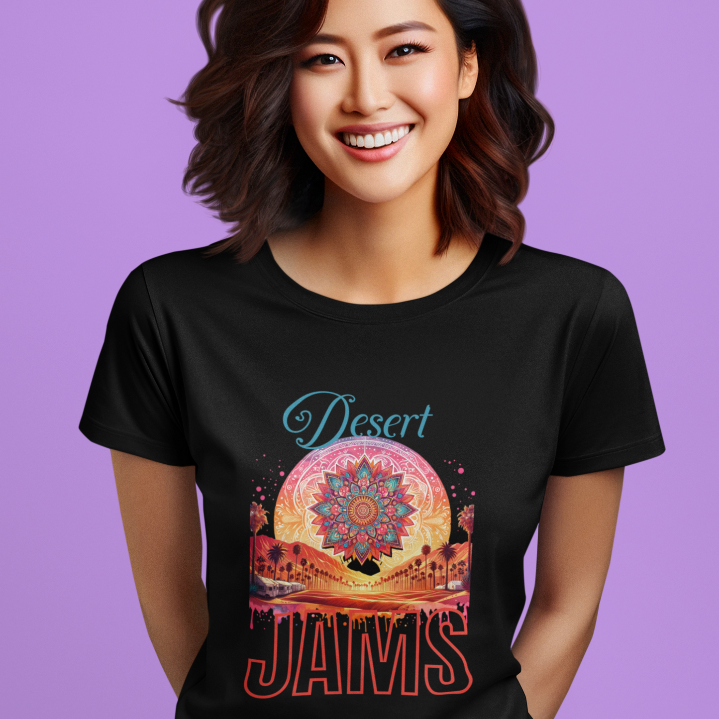 Desert Jams T-Shirt Aztec Bohemian Music Festival Tee for Desert Vibes Music Lovers and Festival Enthusiasts