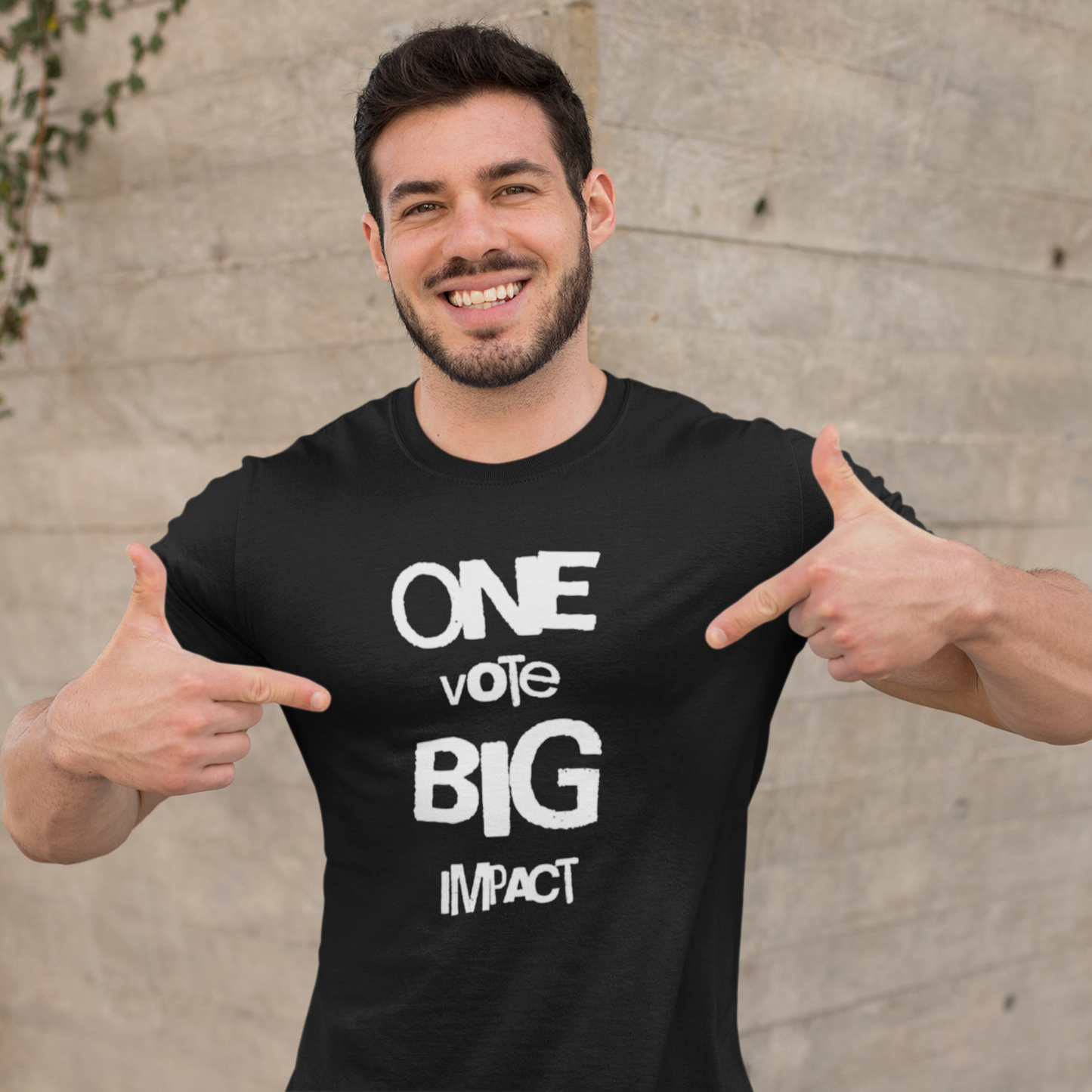 Trendy US Election 2024 Political T-Shirt One Vote Big Impact Civic Engagement Tee for Voters Democracy Support Voting Rights