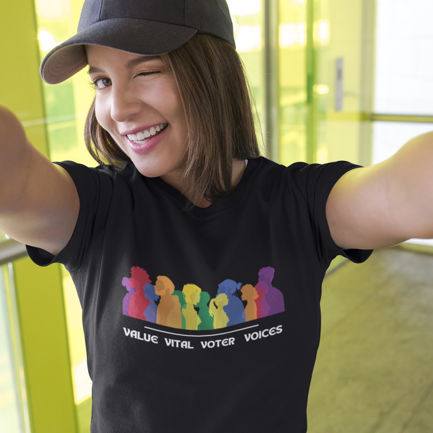 Civic Engagement Tee for Democracy Voting Rights US Election Season T-Shirt Value Vital Voter Voices Trendy Political Top