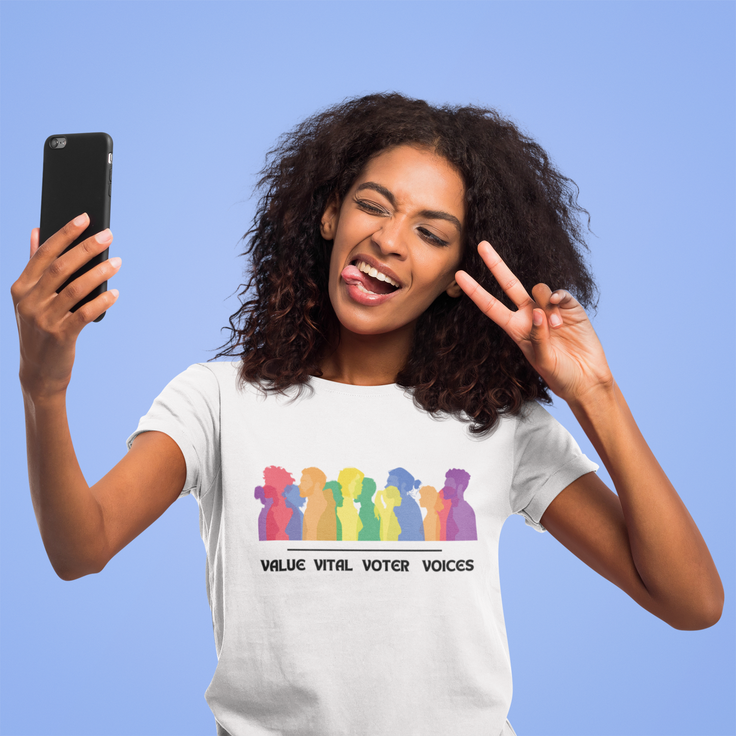 Civic Engagement Tee for Democracy Voting Rights US Election Season T-Shirt Value Vital Voter Voices Trendy Political Top