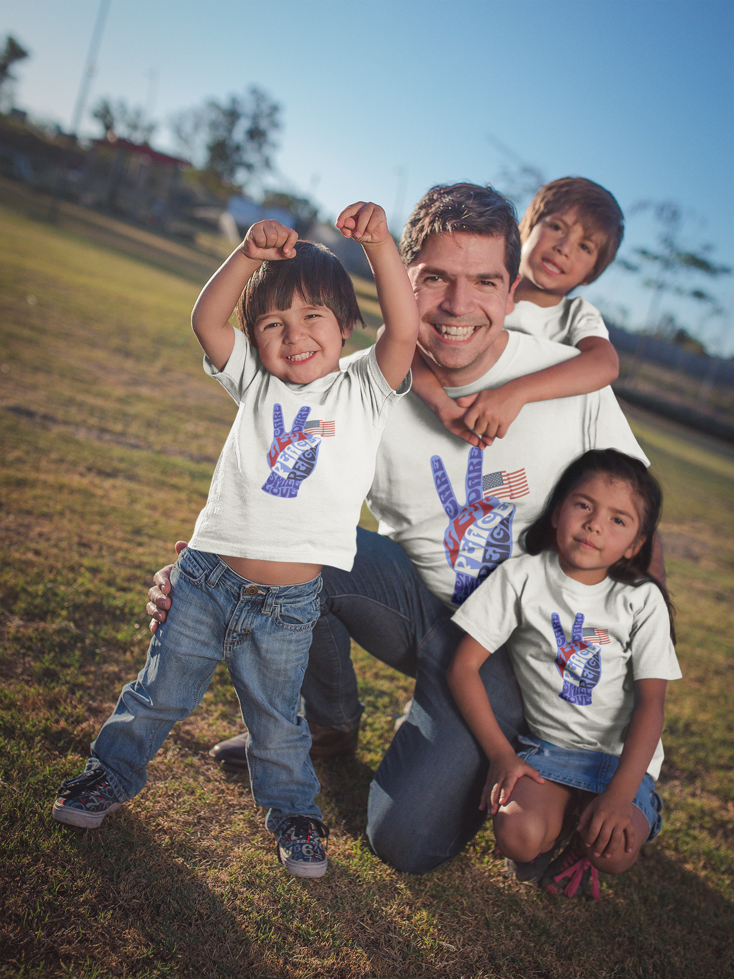 Civic Pride Toddler T-Shirt Patriotic Peace Sign Let Peace Reign Inspirational Tee for USA Patriotic Celebrations