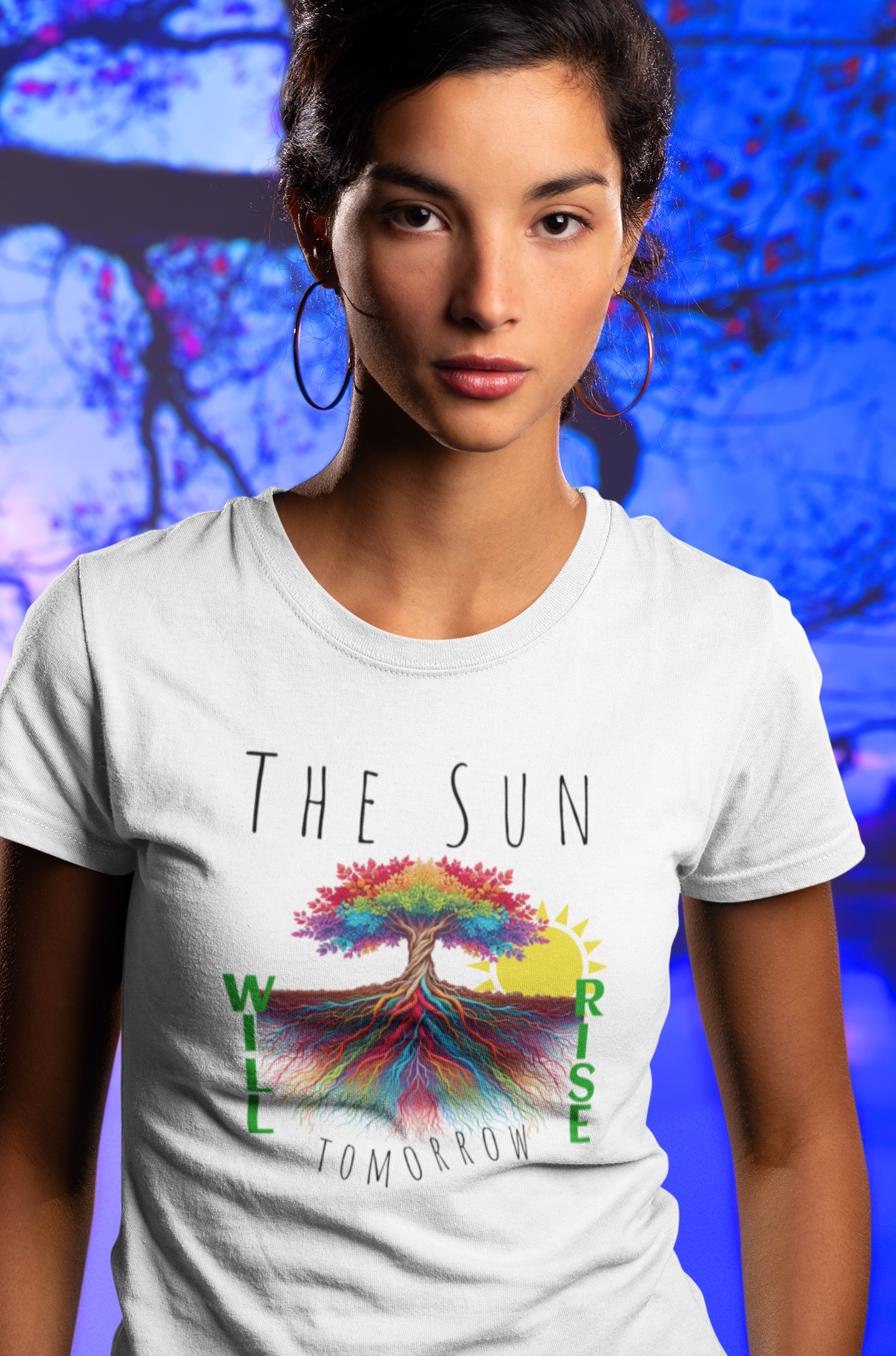 Uplifting Shirt for Mental Health Awareness Positive Vibes Inspirational Clothing Motivational The Sun Will Rise Tomorrow Tee