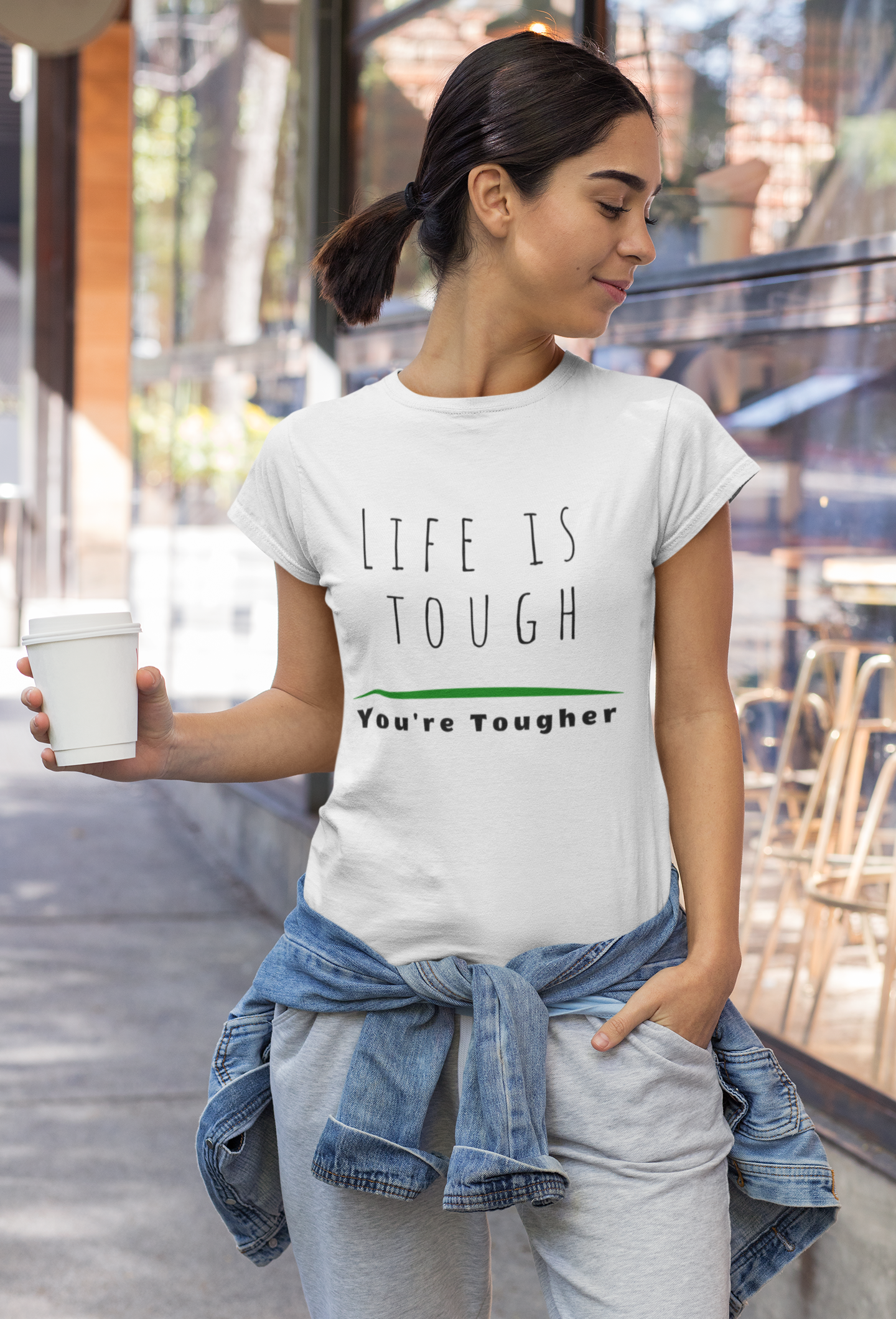 Motivational T Shirt for Mental Health Awareness Month Life is Tough, You're Tougher Mental Health Awareness T-Shirt Inspirational Positive Vibes Inspirational Tee