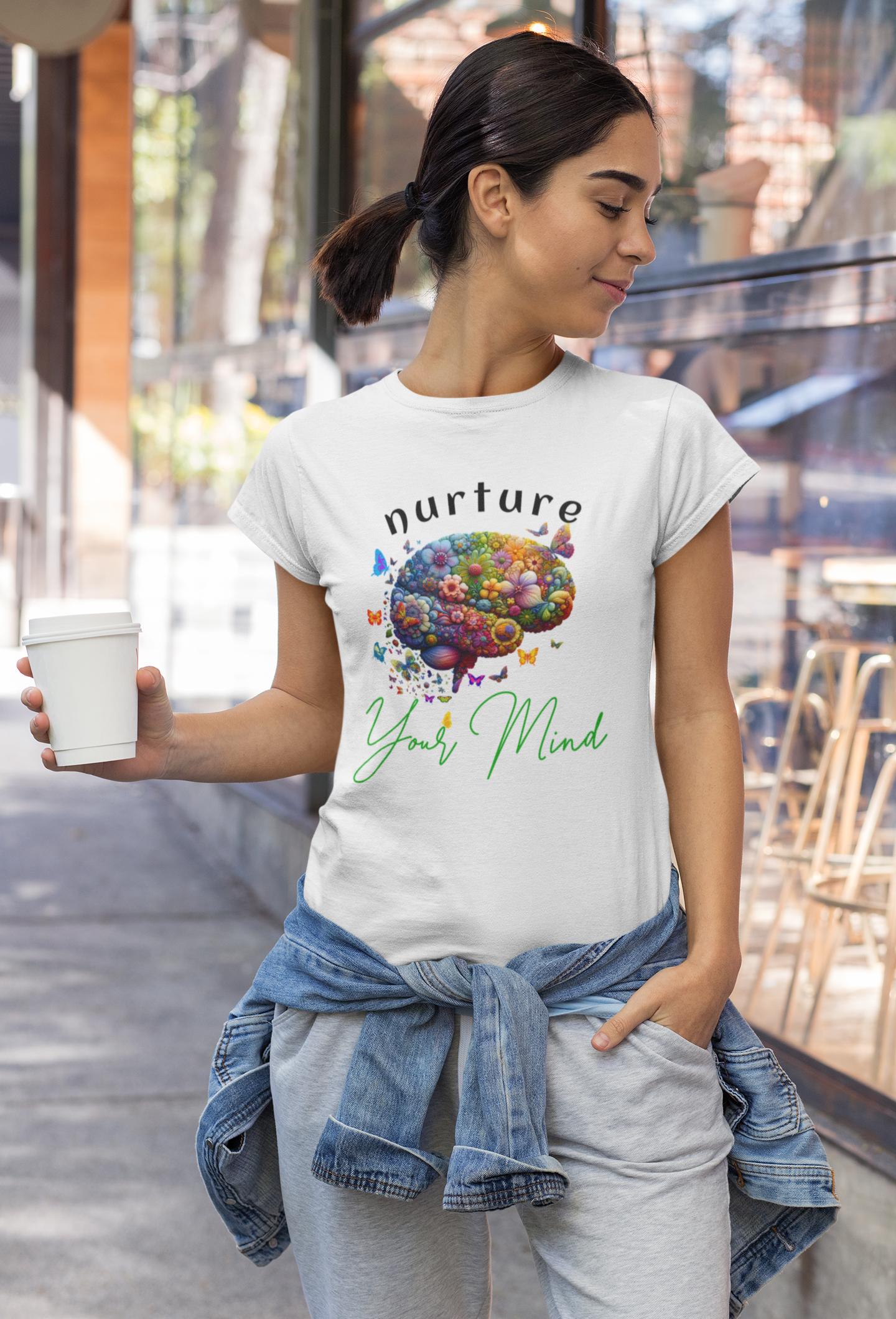 Motivational Shirt for Mental Health Awareness Month Positive Vibes Uplifting Clothing Inspirational Nurture Your Mind Tee